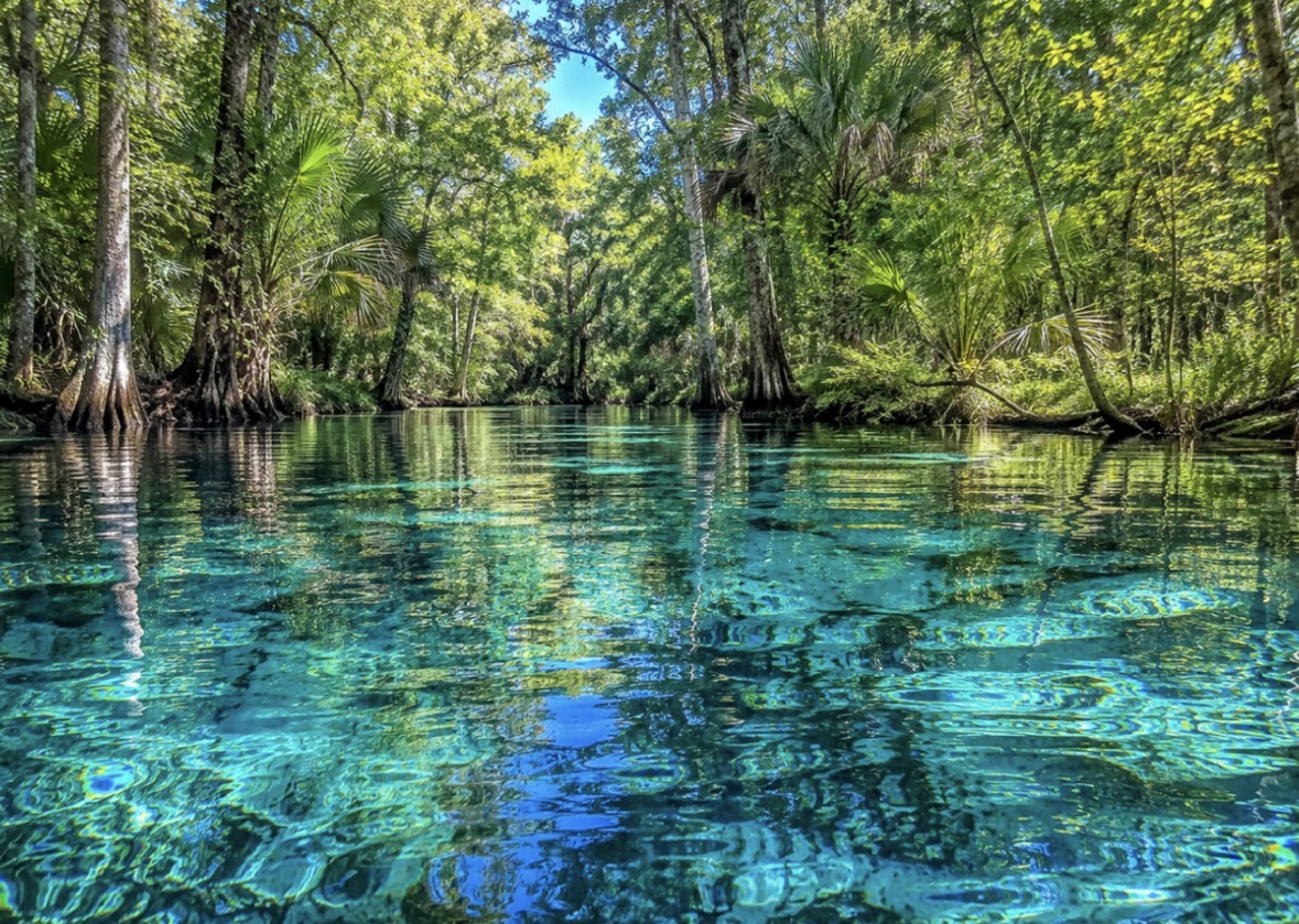 Florida springs and native park landscape